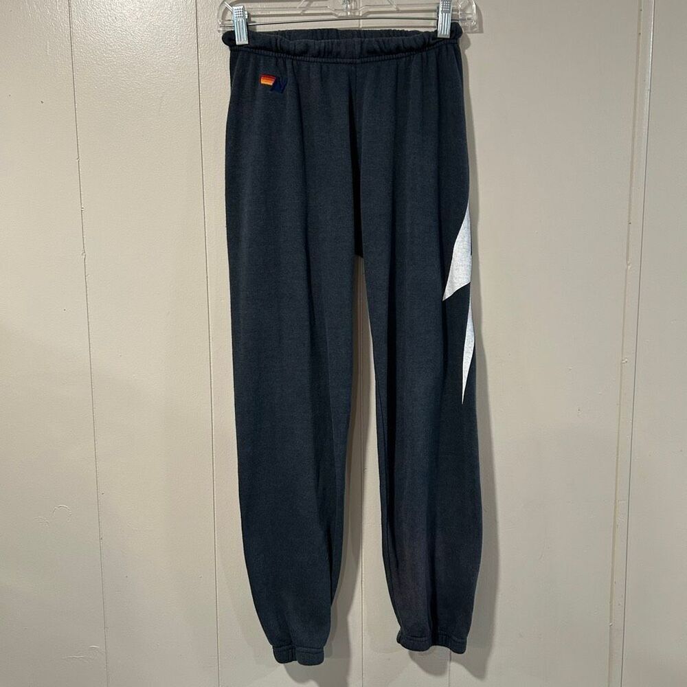 Aviator Nation Sweatpants Gray Joggers Relaxed Fit Lounge Size S - Picture 2 of 12